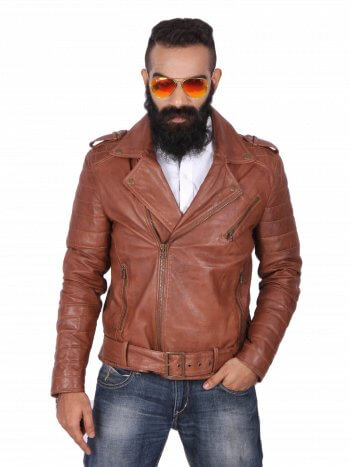 Stylish Brown Biker Jacket