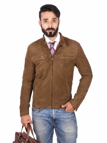 Scully Mens Varsity Brown Leather Leather Jacket – The Western Company